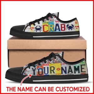 Crab License Plates Low Top Shoes Canvas&hellip;