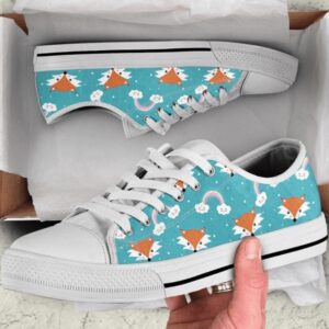 Cute Fox Rainbow Low Top Shoes, Low&hellip;