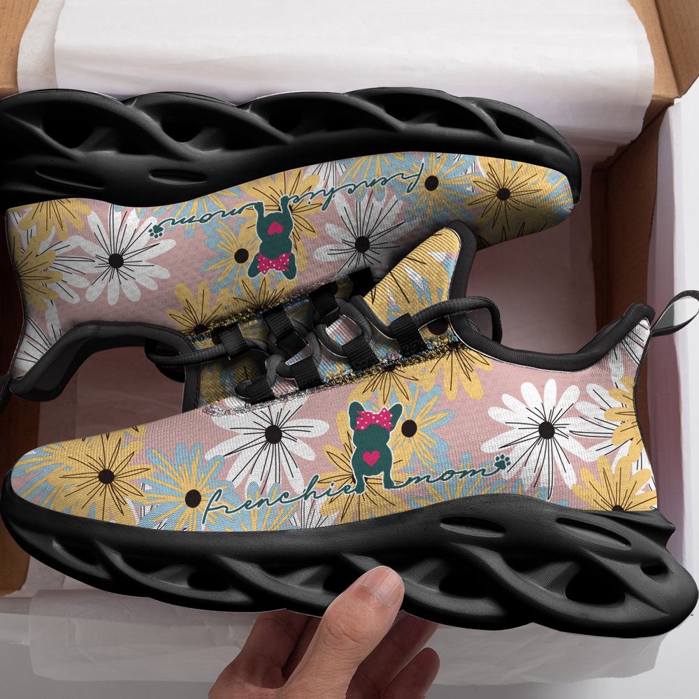 Cute Frenchie Mom, Flowers Max Soul Shoes, Max Soul Sneakers, Max Soul Shoes