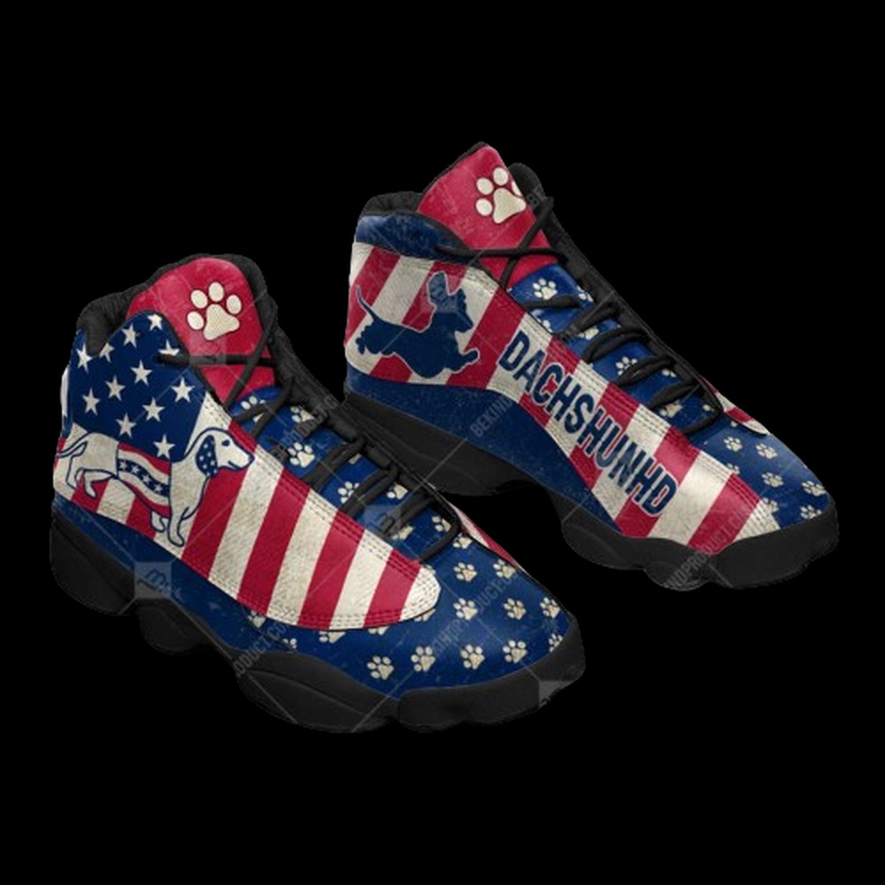 Dachshund Dog Flag Classic Pattern Shoes Sport Sneaker Curved Basketball Shoes, Basketball Shoes Dachshund Dog Flag Classic Pattern Shoes Sport Sneaker Curved Basketball Shoes, Basketball Shoes