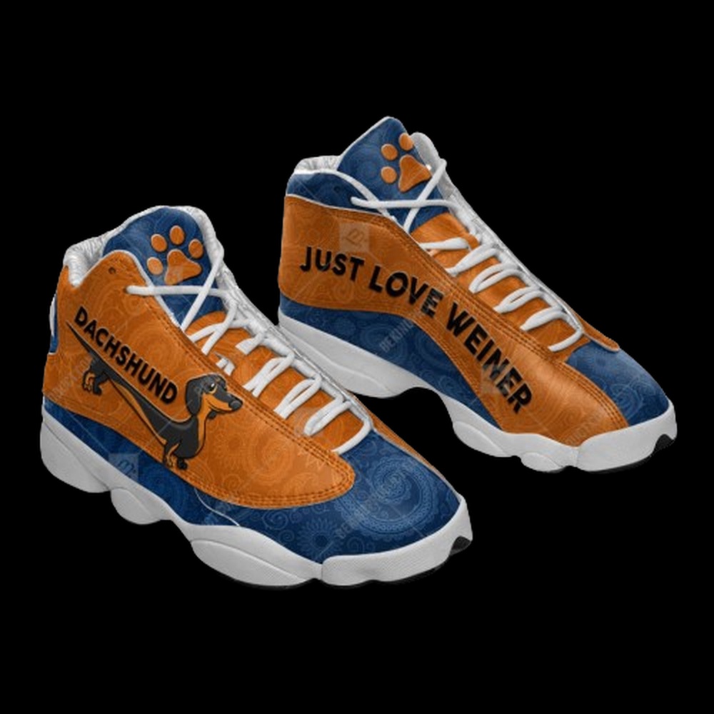 Dachshund Dog Just Love Weiner Shoes Sport Sneaker Curved Basketball Shoes, Basketball Shoes Dachshund Dog Just Love Weiner Shoes Sport Sneaker Curved Basketball Shoes, Basketball Shoes