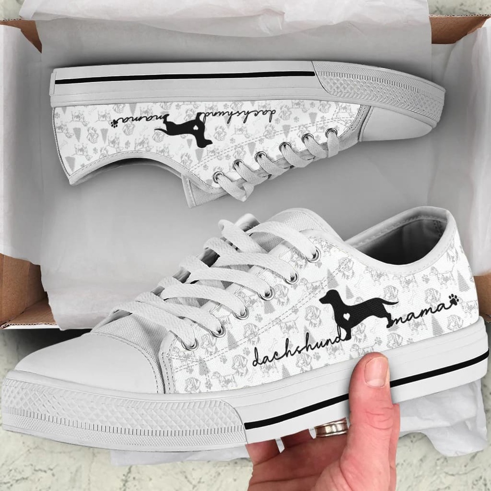Dachshund Low Top Shoes, Designer Low Top Shoes, Low Top Sneakers