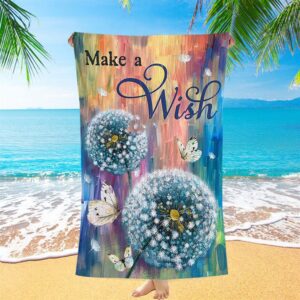 Dandelion Make A Wish Beach Towel, Christian&hellip;