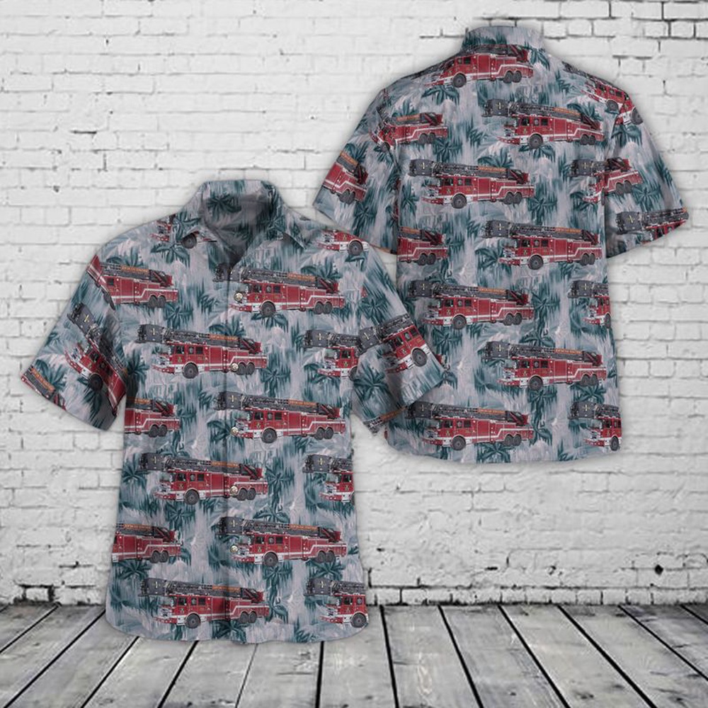Denton, Texas, Denton Fire Department Hawaiian Shirt, Texas Hawaii Shirt, Texas Shirt