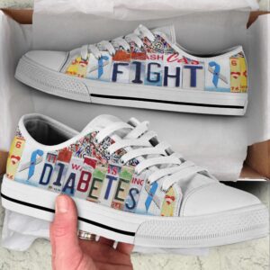 Diabetes Fight Shoes License Plates Low Top&hellip;