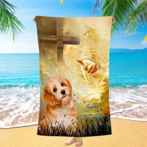 Dog Memorial Beach Towel, Take My Hand&hellip;