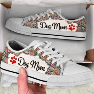 Dog Mom Paisley Low Top Shoes Canvas&hellip;