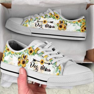 Dog Mom Paw Sunflower Low Top Shoes&hellip;