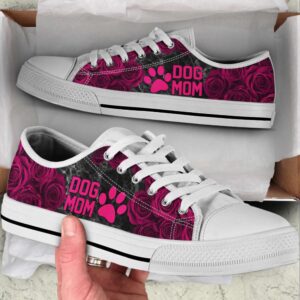 Dog Mom Rose And Paw Low Top&hellip;