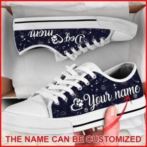 Dog Mom Space Galaxy Pattern Personalized Canvas Low Top Shoes Designer Low Top Shoes Low Top Sneakers 2 zgirty.jpg