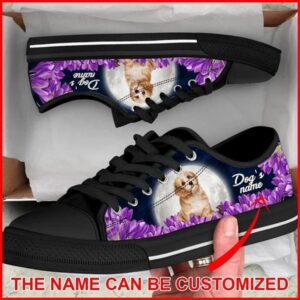 Dog’s name Shih Tzu Purple Flower Personalized&hellip;