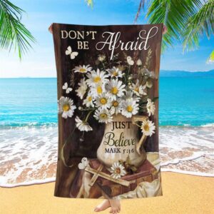 Don’t Be Afraid Just Believe Flower Cross&hellip;