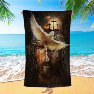 Dove With Olive Branch Three Wooden Crosses&hellip;