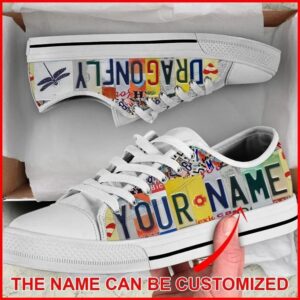 Dragonfly License Plates Personalized Canvas Low Top Shoes Low Tops Low Top Sneakers 2 dtmdkd.jpg