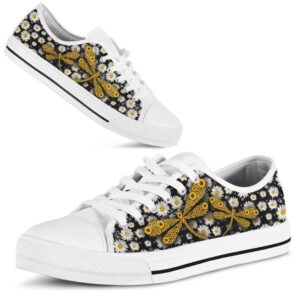 Dragonfly Sunflower Daisy Low Top Shoes, Low&hellip;