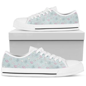 Elegantly Styled Cute Flowers Women’s Low Top&hellip;