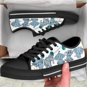 Elephant Adorable Canvas Low Top Shoes, Low&hellip;