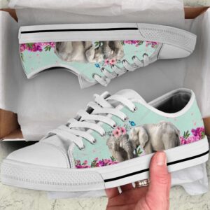 Elephant Flower Butterfly Low Top Shoes Canvas&hellip;