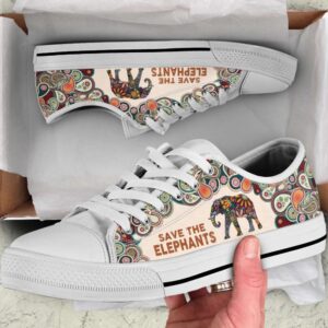 Elephant Mandala Canvas Low Top Shoes Perfect&hellip;