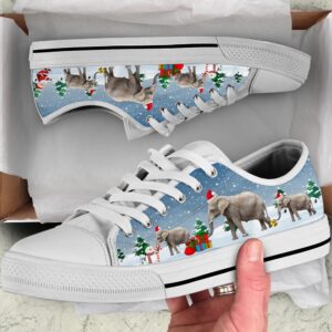Elephant Merry Christmas Low Top Shoes Receive&hellip;