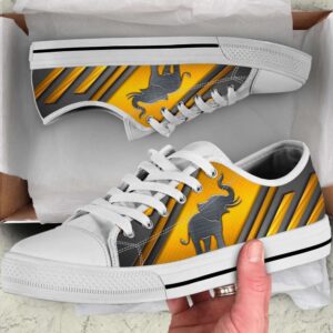 Elephant Metalwaffle Low Top Shoes Canvas Print&hellip;