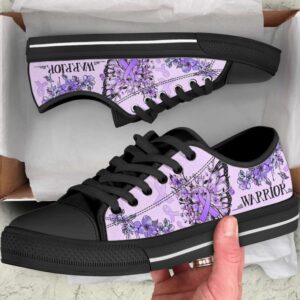 Epilepsy Cancer Shoes Butterfly Flower Low Top&hellip;