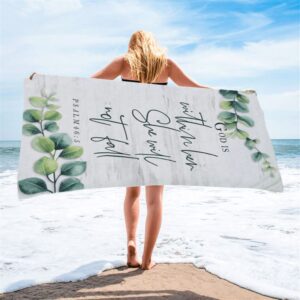 Eucalyptus Leaf Psalm 465 God Is Within Her She Will Not Fall Beach Towel Christian Beach Towel Summer Towels 2 rw1szi.jpg