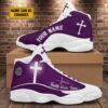 Faith Over Fear Customized Purple Jesus Basketball Shoes, Christian Basketball Shoes, Basketball Shoes 2024 Faith Over Fear Customized Purple Jesus Basketball Shoes, Christian Basketball Shoes, Basketball Shoes 2024