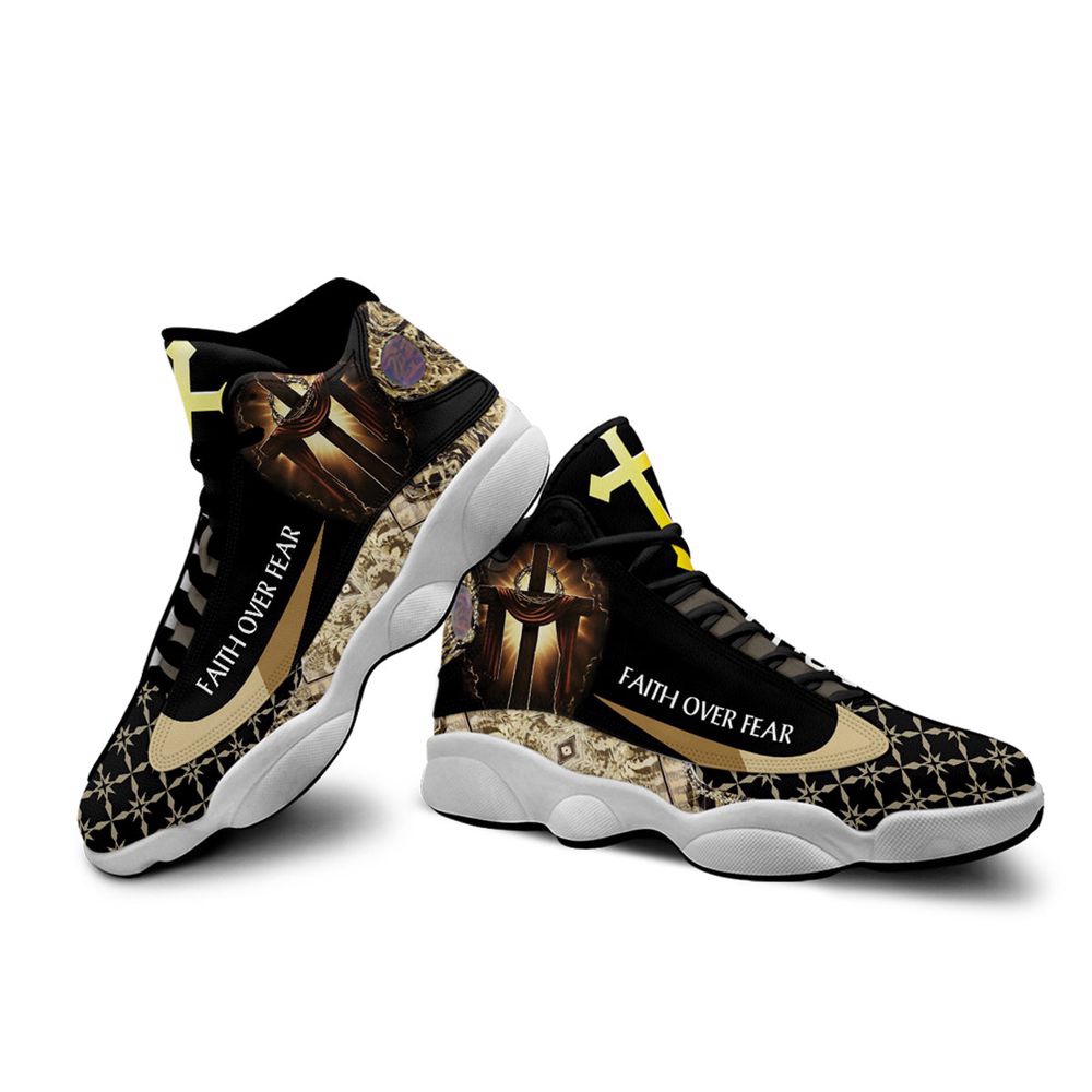 Faith Over Fear Jesus Basketball Shoes, Christian Basketball Shoes, Basketball Shoes 2024 Faith Over Fear Jesus Basketball Shoes, Christian Basketball Shoes, Basketball Shoes 2024