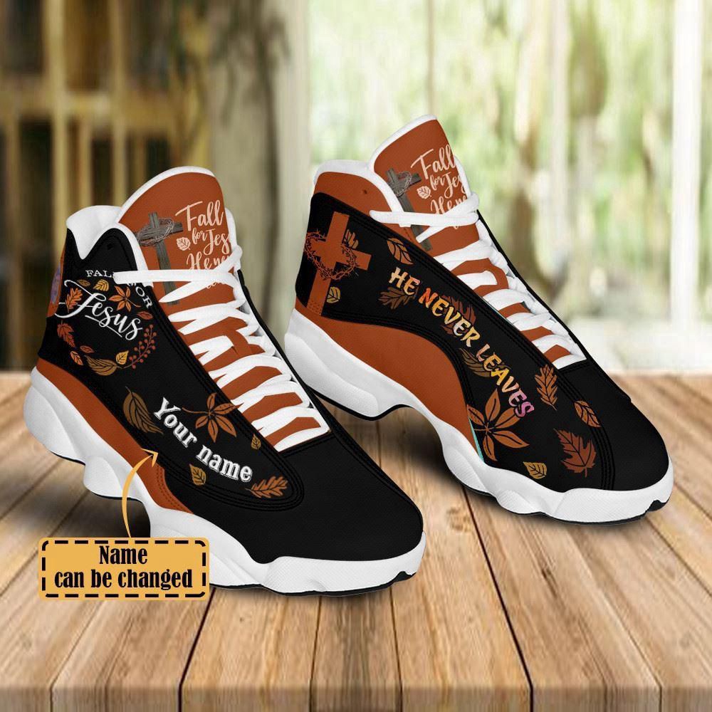 Fall For Jesus, He Never Leaves Custom Name Basketball Shoes For Jesus Lovers, Christian Basketball Shoes, Basketball Shoes 2024 Fall For Jesus, He Never Leaves Custom Name Basketball Shoes For Jesus Lovers, Christian Basketball Shoes, Basketball Shoes 2024
