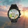 Floral Exodus 1414 The Lord Will Fight For You Watch, Christian Watch, Religious Watches, Jesus Watch