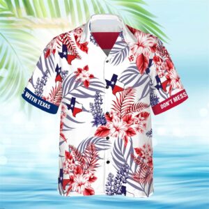 Floral Bluebonnet Don’t Mess with Texas Hawaiian&hellip;