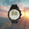 Floral Exodus 1414 The Lord Will Fight For You Watch, Christian Watch, Religious Watches, Jesus Watch