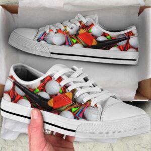 Golf Club Low Top Shoes Canvas Print&hellip;