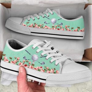 Golf Flower Low Top Shoes Canvas Print&hellip;