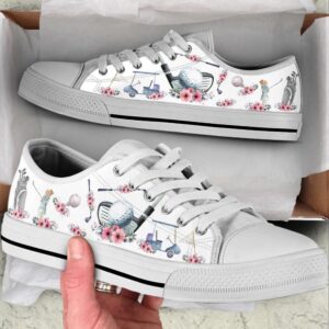 Golf Watercolor Flower Low Top Shoes Stylish&hellip;
