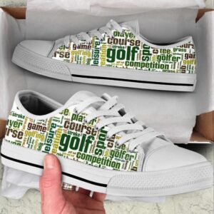 Golf Word Cloud Low Top Canvas Print&hellip;