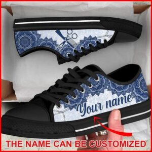 Hairstylist Mandala Personalized Canvas Low Top Shoes,&hellip;