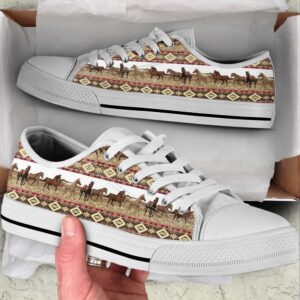 Horse Fabric Patterns Low Top Shoes Canvas&hellip;