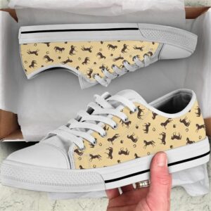 Horse Pattern Watercolor Low Top Shoes, Low&hellip;