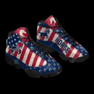 Horse USA Flag Classic Pattern Shoes Sport&hellip;