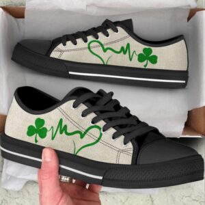 Irish Shamrock Heartbeat Low Top Shoes Canvas&hellip;
