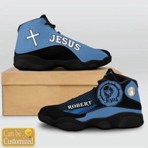 Jesus Basic Cool Dark Blue Custom Name&hellip;
