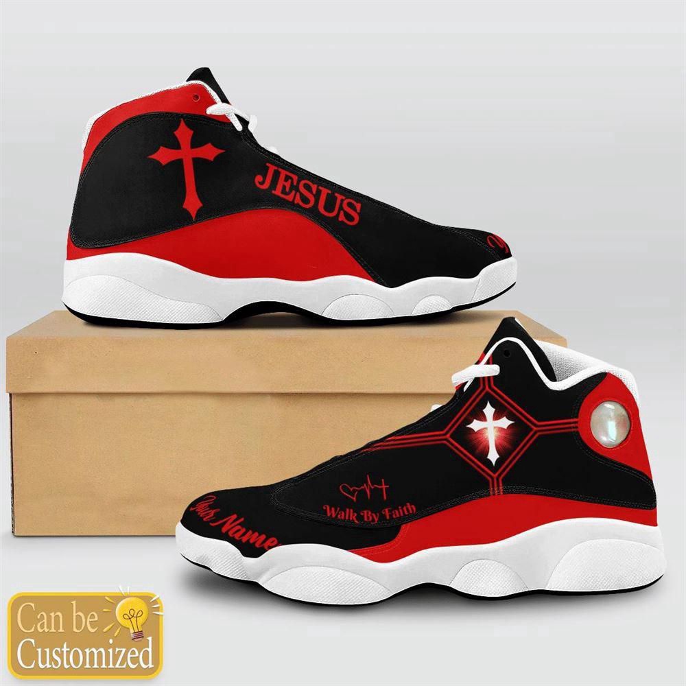 Jesus Basic Walk By Faith Custom Name Basketball Shoes For Jesus Lovers, Christian Basketball Shoes, Basketball Shoes 2024