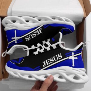 Jesus Blue Running Sneakers Max Soul Shoes,&hellip;
