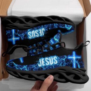 Jesus Blue Running Sneakers Max Soul Shoes,&hellip;