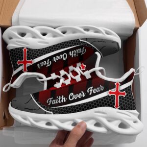 Jesus Faith Over Fear Red Black Running&hellip;