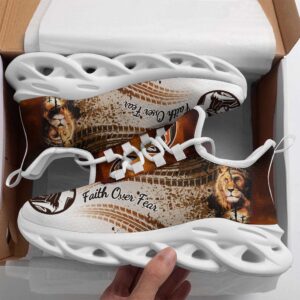 Jesus Faith Over Fear Running Sneakers Black&hellip;