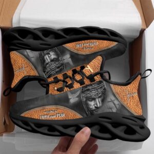 Jesus Faith Over Fear Running Sneakers Yellow&hellip;