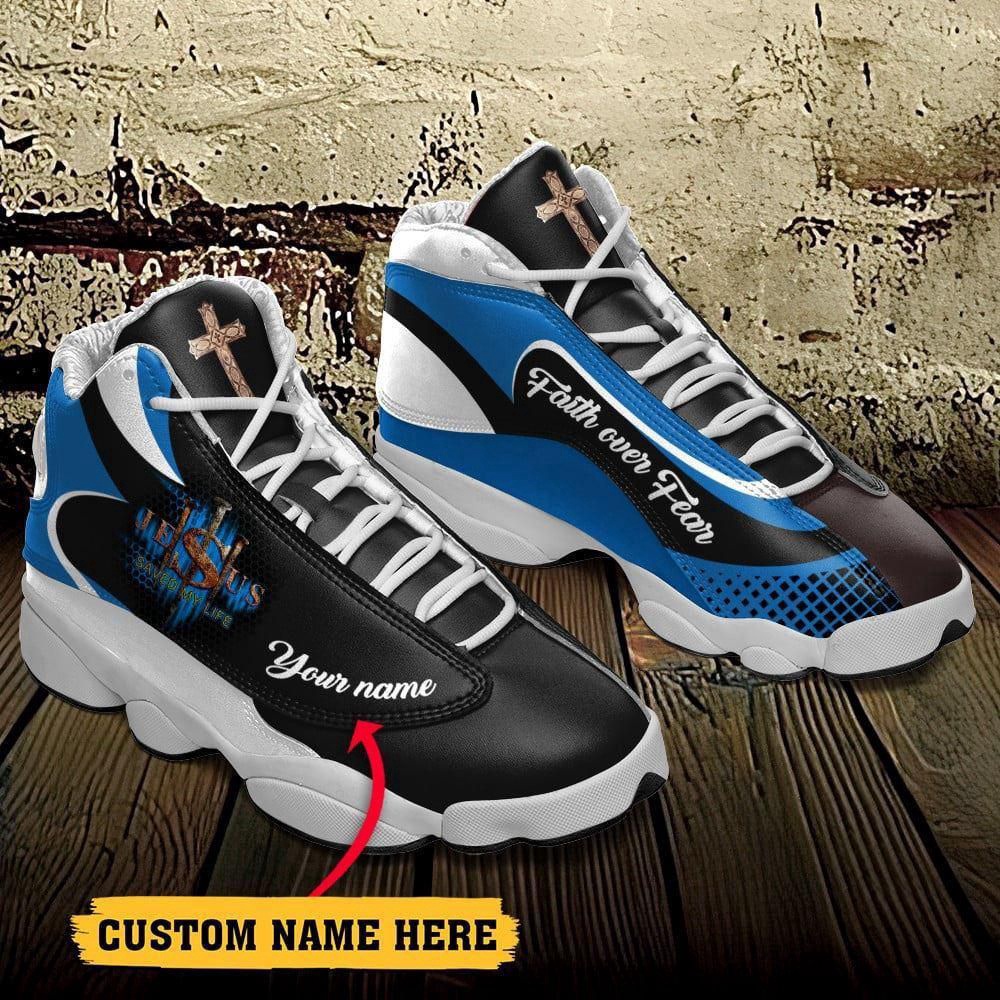 Jesus Faith Over Fear Saved My Life Custom Name Basketball Shoes, Christian Basketball Shoes, Basketball Shoes 2024 Jesus Faith Over Fear Saved My Life Custom Name Basketball Shoes, Christian Basketball Shoes, Basketball Shoes 2024